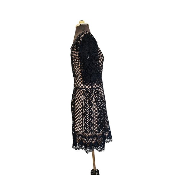 Bardot Daisy Lace A-Line Dress in Navy & Nude size 6 - Picture 3 of 14